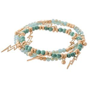 Lightening Bolt Charm Bracelet set